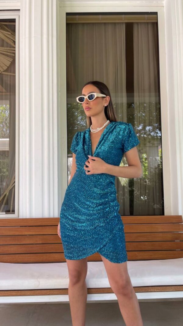 class petite light blue dress