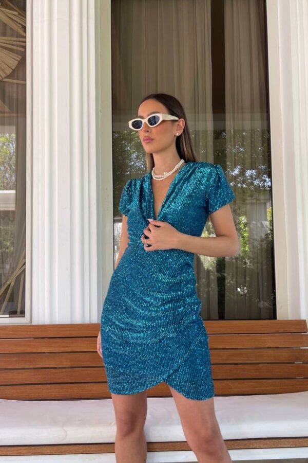 class petite light blue dress