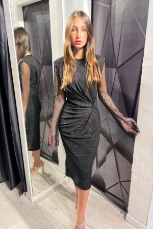 pleated beaded dress3