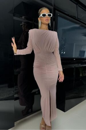 laura shirred dress