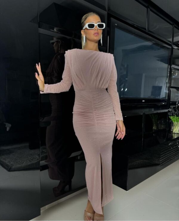laura shirred dress